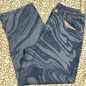 Wild Fable Wide Leg Pants | Marbled Pattern | Jeans | Size 14